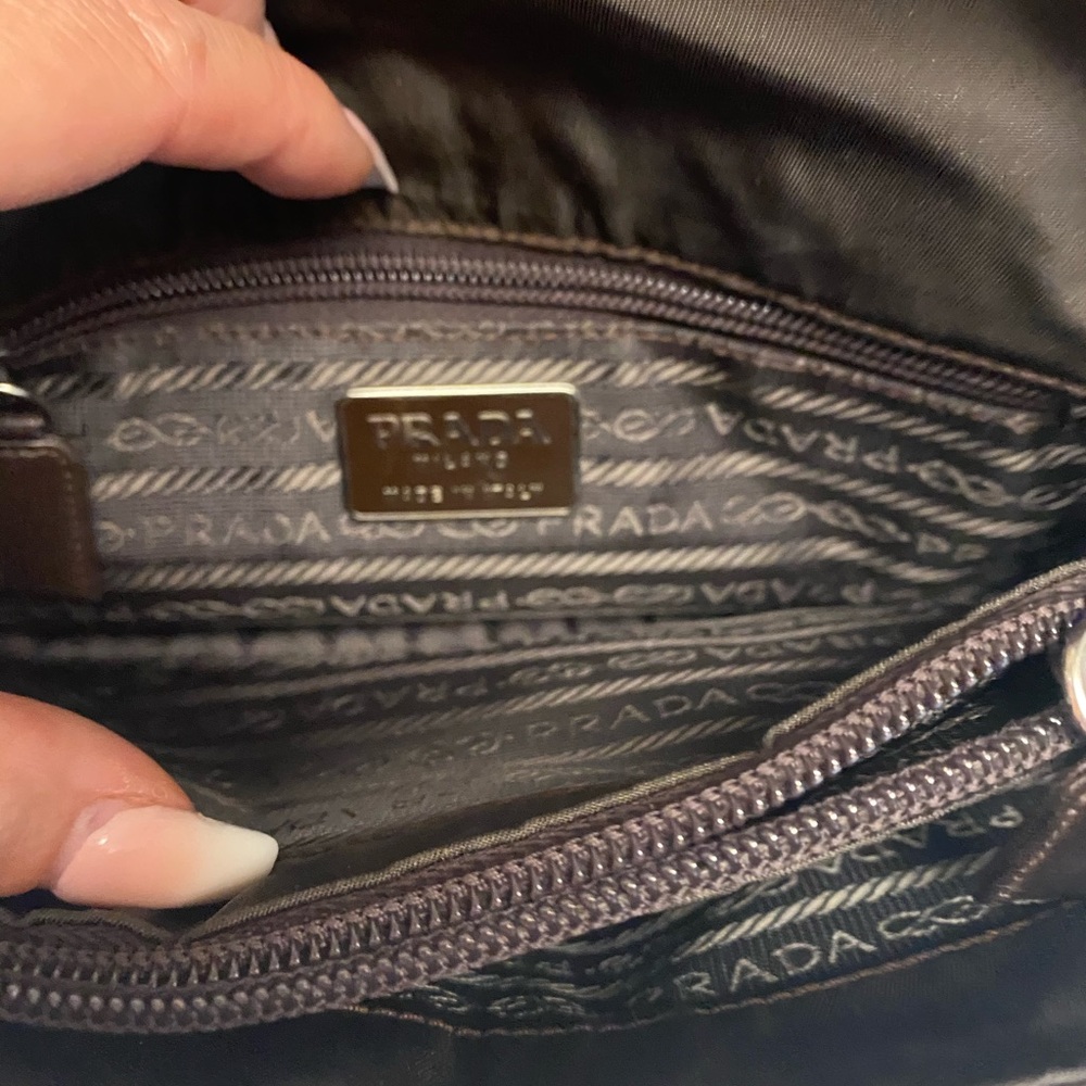 Prada Lesther Trimmed Nylon Pocketed Shoulder Bag - Picture 9 of 13
